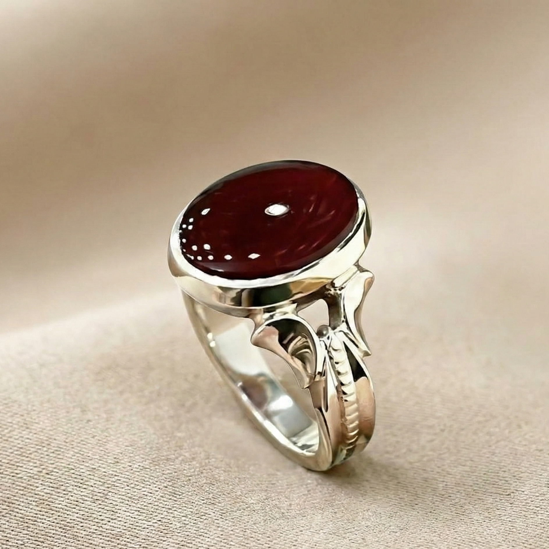 The Crimson Sentinel Ring