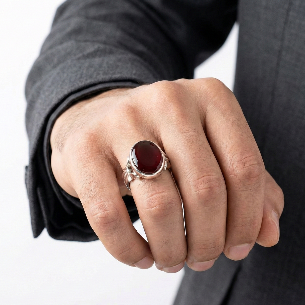 The Crimson Sentinel Ring